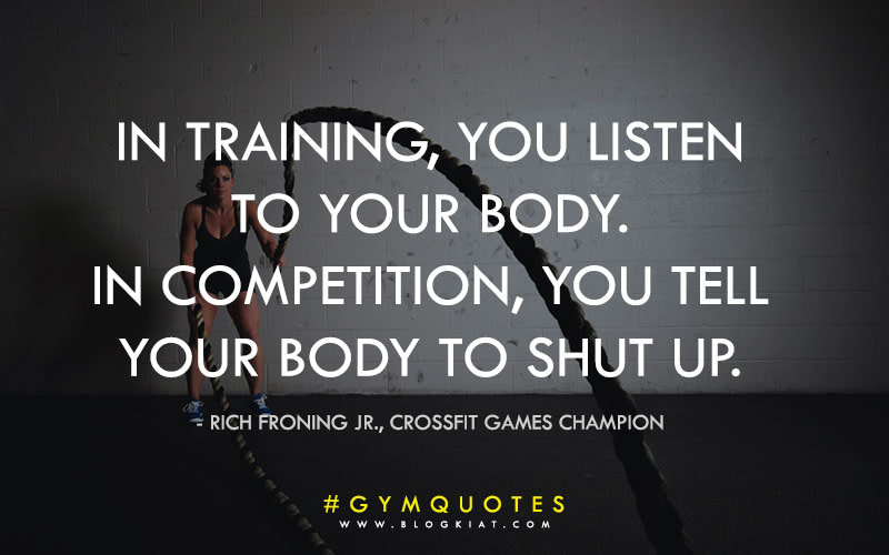 Gym motivational quotes.